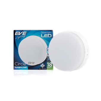 EVE โคมดาวน์ไลท์แอลอีดี ติดลอย หน้ากลม 18 วัตต์ เดย์ไลท์ แพ็ค 3 ชุด