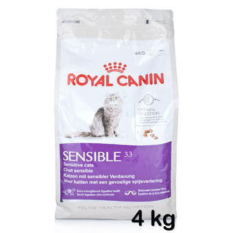 Royal Canin Sensible 4 Kg โรยัลคานิน สำหรับแมวโตที่มีปัญหาเรื่องระบบย่อยอาหารหรือแมวที่แพ้อาหารง่าย ขนาด 4 กิโลกรัม