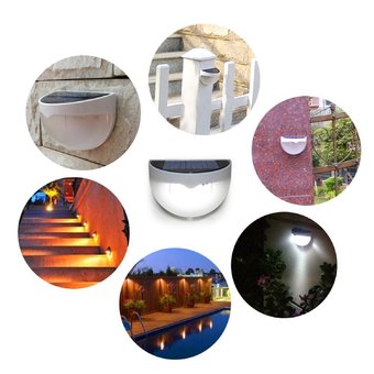 Alpha โคมไฟพลังแสงอาทิตย์ 6 LED เปิด-ปิดอัตโนมัติ Solar Lights