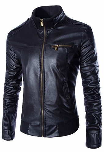 HighVoltage เสื้อแจ็คเก็ตหนัง Leather Jackets รุ่น ME66 (BLack)