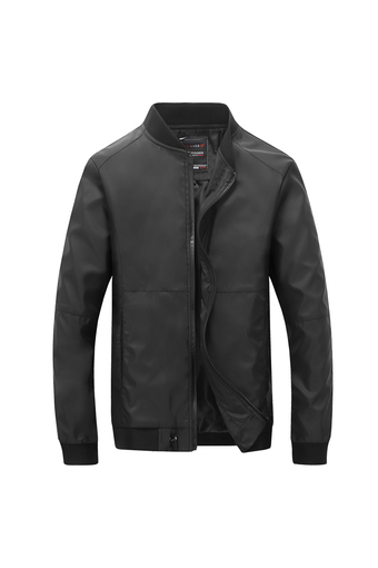 Autumn New Men&#039;s Solid Color Long-sleeved Jacket( Black) - Intl