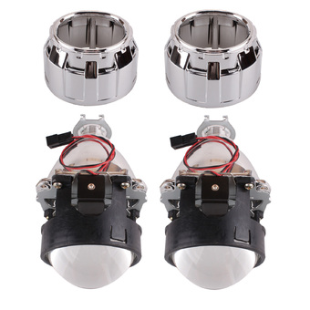 2X 2.5&quot; H1 H4 H7 HID Bi-xenon Headlight Projector Lens Mini Gatling Gun Shrouds - Intl&quot;