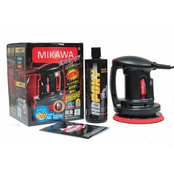 Mikawa เครื่องขัดเคลือบสีรถ GEN3 มาตรฐานญี่ปุ่น สาย5เมตร + น้ำยาเคลือบเงารุ่นทอป HD POXY + ฟองน้ำขัดสีรถ