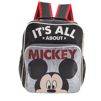 Mickey Mouse Disney Mickey Mouse กระเป๋าเป้สะพายหลัง กระเป๋านักเรียน (สีดำ)