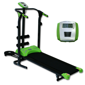 Galaxy ลู่วิ่ง Power Treadmill พร้อมที่ซิตอัพและจานทวิสเตอร์ (สีเขียว/ดำ)