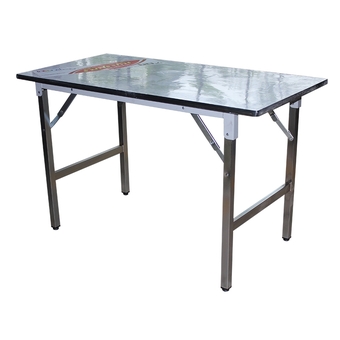 Inter Steel โต๊ะพับอเนกประสงค์ รุ่น TF2460 ขนาด 60 x 150 x 75 cm. - ท็อปโฟเมก้าสีขาว