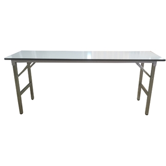 Inter Steel โต๊ะพับ อเนกประสงค์ รุ่น TF1872 ขนาด 45 x 180 x 75 cm. - ท้อปสีขาว