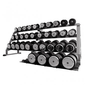 360 Ongsa Fitness ดัมเบลเหล็กหุ้มยาง Round Rubber Dumbbell 2.5-55KG with Rack