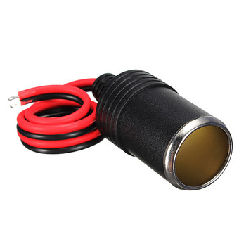 12/24V Car Cigar Cigarette Lighter Socket Plug Connector Adapter Cable DC Female