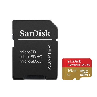 Sandisk Extreme Plus 16GB MicroSD U1 80/30(SDQX-016G-U46A) With Adapter