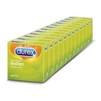 ดูเร็กซ์ ขายส่งยกแพ็ค ถุงยางอนามัย เอ็กซ์ไซตา แบบ 3 ชิ้น 12 กล่อง Durex Wholesale Pack Excita Condom 3&#039;s x12 box