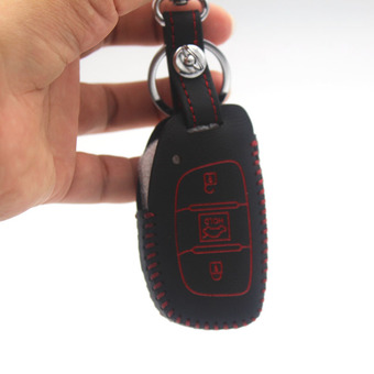 3 Button Car leather Smart Key cover for Hyundai 2016 TUCSON /2015-2016 Sonata/ 2016 Elantra