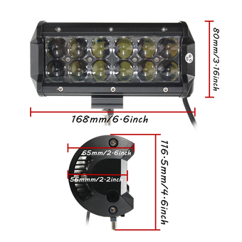 ALLY 36W LED 7&quot; ไฟสปอตไลต์ LED Off Road Light Bar ไฟตัดหมอก มอเตอร์ไซต์ ATV ออฟโรด 12 ดวง -ไฟสีขาว&quot;