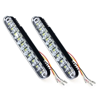 ok team 2x 30 LED Car Daytime Running Light DRL Daylight Lamp With Turn Lights External Lights Car Styling (Intl)