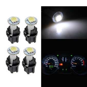 2016 281White 10pcs White T5 SMD 5050 Car LED Twist Socket Instrument Panel Dash Light Bulb