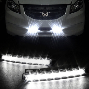 CatWalk 8 Car Day Driving lamp Fog Daytime Running Light Slim LED DRL 2pcs (White)