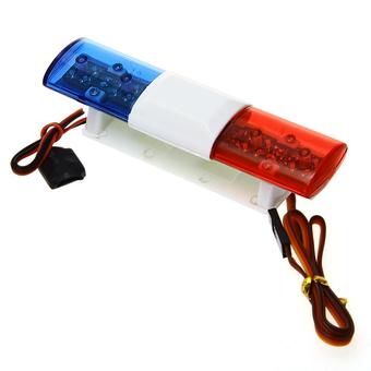 Police Patrol 360 LED Light Bar for 1/10 RC Car Truck 501 Blue+Red