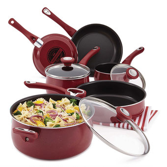 Meyer ชุดเครื่องครัว Farberware รุ่น New Traditions 12 ชิ้น - สีแดง