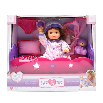 YOU &amp; ME 14&quot; BABY IN BED DELUXE SET&quot;