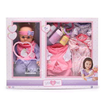YOU & ME YM 16"BABY WITH 3 EXTRA OUTFITS