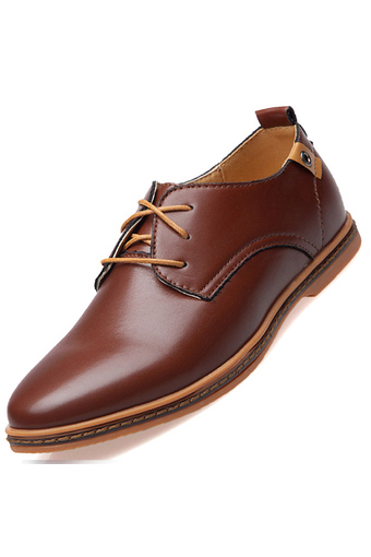 PINSV Men's Fashion Casual Oxfords Shoes(Brown) (Intl)