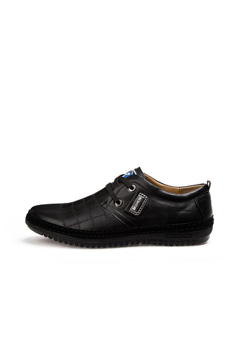 PINSV Men&#039;s Formal Shoes Low Cut Leather Shoes (Black) - Intl