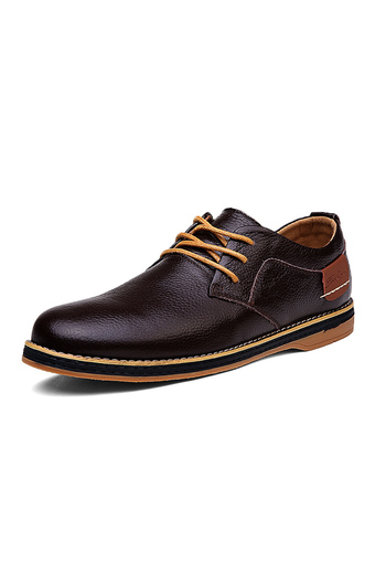 PINSV Men Fashion Oxfords Casual Business Shoes (Brown) (Intl)