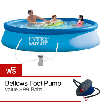Intex 13 Feet x 33 Inches Easy Set Pool with Bellows Foot Pump