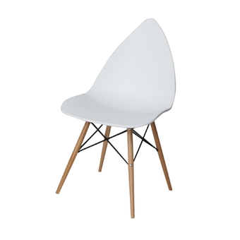 U-RO DÉCOR เก้าอี้ดีไซน์ / อเนกประสงค์ รุ่น ACRON (สีขาว/บีช)