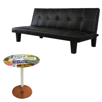 U-RO DECOR SKY โซฟาเบด 3 ที่นั่ง (สีดำ) + โต๊ะข้าง รุ่นโตรอนโต-TORONTO - G - สีคอฟฟี่