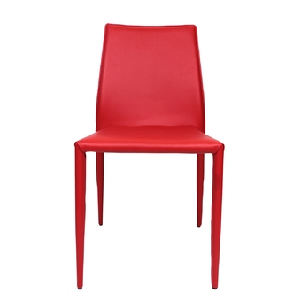 U-RO DÉCOR เก้าอี้รับประทานอาหาร รุ่น DOMINO - สีแดง