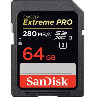 SanDisk SD Extreme Pro SDHC UHS-II Card 64 GB (280MB/s_1867x)
