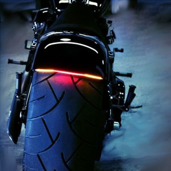WiseBuy Universal Motorcycle Light Strip Tail Brake Stop Turn Signal 32LED Flexible