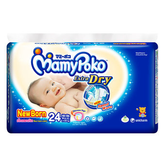 ขายยกลัง! MamyPoko Pants ผ้าอ้อมเด็กแบบเทป New Born ขนาด 8 แพ็ค แพ็คละ 24 ชิ้น (ทั้งหมด 192 ชิ้น)