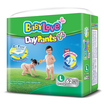 BabyLove กางเกงผ้าอ้อม รุ่น DayPants Plus ไซส์ L 62 ชิ้น