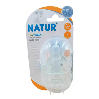 Natur จุกนม biomimic ปากกว้าง Size L 2อัน/แพ็ค (รุ่น 85182) 1แพ็ค