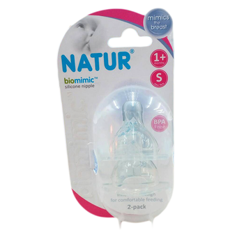 Natur จุกนม biomimic ปากกว้าง Size S 2อัน/แพ็ค (รุ่น 85180) 1แพ็ค