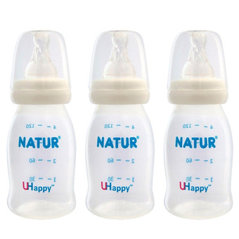 Natur ขวดนม UHappy 2 ออนซ์ รุ่น 81071 3 ขวด