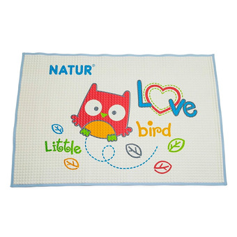 Natur ผ้ายางธรรมชาติรองนอน Size 45 x 60 ซม. - สีฟ้า