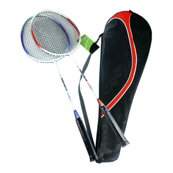 Aluminium Alloy Badminton Racket Racquet Set of 1 Pair with Bag