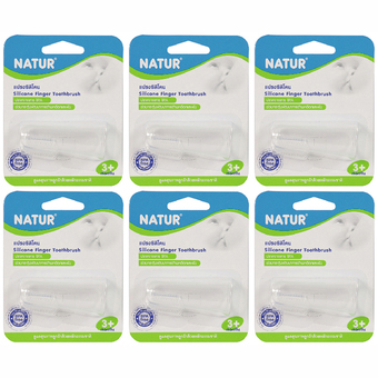Natur ที่แปรงเหงือกทารก 2 เดือนขื้นไป (แพค 6 ชิ้น)