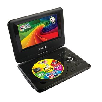 AJ เครื่องเล่นดีวีดีแบบพกพา LCD ขนาด 7” รุ่น PCD-7 (Black)
