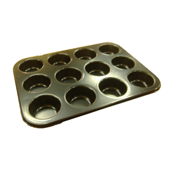 ถาดอบคัพเค้กมัฟฟิน12หลุม non-stick -Black