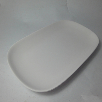Melamine Ware-จานเปลสี่เหลี่ยม เมลามีนขอบมน สีครีมขาว ขนาด 9.5 นิ้ว 6 ใบ