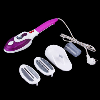 OH Power Steam Brush+Electric Fabric Iron All-In-One Handheld 220V Laundry EU White &amp; Rose Red