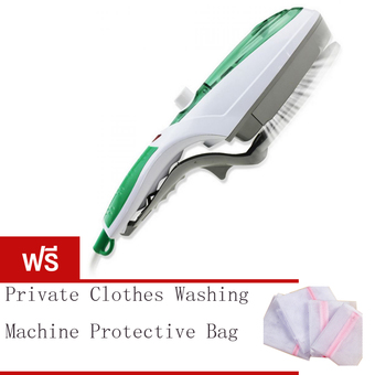 BEST Tmall stream iron brush เตารีดไอน้ำพกพา 1000 วัตต์ - สีเขียว (Free Private clothes washing machine protective bag)
