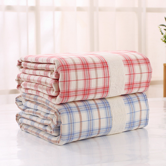 FOFO ผ้าห่ม ผ้าห่มขนหนูคอตตอน ขนาด 138 x 191ซม.- สีชมพู