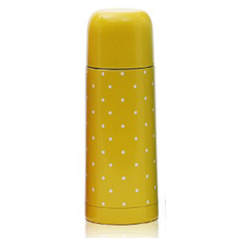 FOFO กระติกน้ำ สุญญากาศ เก็บอุณหภูมิ ลายจุด 350 ml. - สีเหลือง