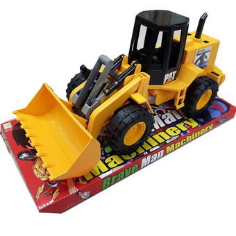 GAMETOY รถเกรดดิน BRAVE MAN พลาสติกฝาครอบใส (สีเหลือง)