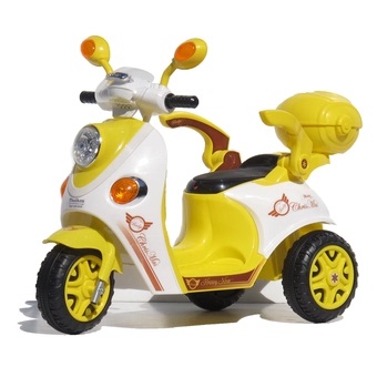 Monkey Toys รถมอเตอร์ไซค์ไฟฟ้า สกูปปี (เหลือง)